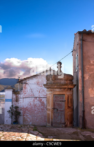 Antica cabina di guardia presso il faro di Portoferraio, Isola d'Elba Foto Stock