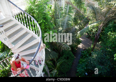 Temperate architettura Casa Scala al Kew Gardens Foto Stock