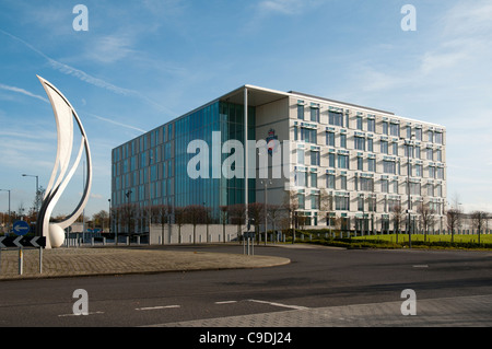 Greater Manchester autorità di polizia sede, Central Park, Newton Heath, Manchester, Inghilterra, Regno Unito. Architetti: Aedas, 2011. Foto Stock