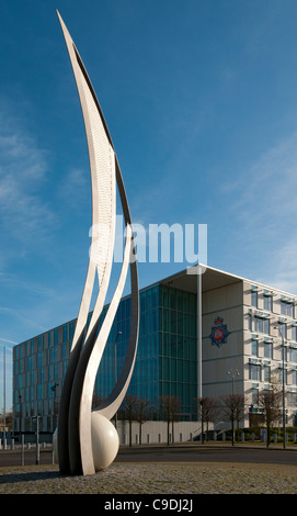 Greater Manchester autorità di polizia sede, Central Park, Newton Heath, Manchester, Inghilterra, Regno Unito. Architetti: Aedas, 2011. Foto Stock