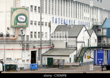 Tate and Lyle zuccherificio situato a ovest di Silvertown nella zona est di Londra, Gran Bretagna, Regno Unito Foto Stock