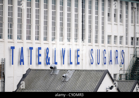 Tate and Lyle zuccherificio situato a ovest di Silvertown nella zona est di Londra, Gran Bretagna, Regno Unito Foto Stock