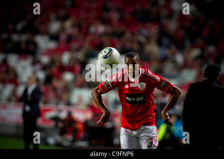 Il Portogallo Liga Zon Sagres xiii round - SL Benfica (SLB) x Rio Ave FC (RAFC) Emerson SL Benfica Defender Foto Stock