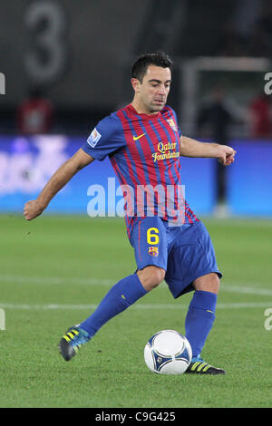 Xavi (Barcellona), 18 dicembre 2011 - Calcio : Club FIFA World Cup match finale tra Santos FC da 0 a 4 FC Barcellona a International Stadium di Yokohama Kanagawa, Giappone. (Foto di Kenzaburo Matsuoka/AFLO) Foto Stock