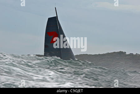 26.12.2011. Sydney, Australia. Rolex Sydney Hobart Yacht Race 2011. Wild Oats XI in azione. Foto Stock