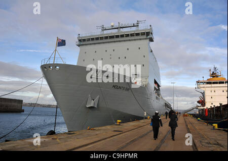 RFA Mounts Bay, un Royal Navy nave di sostegno. Regno Unito Foto Stock