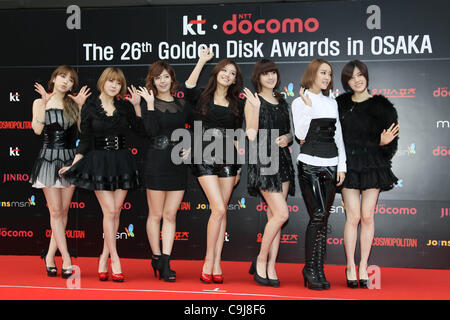 RAINBOW, Jan 11, 2012 La ventiseiesima Golden Disk Awards Osaka è stato tenuto in Giappone. Un ben noto Korean music award ha avuto luogo per la prima volta oltremare ed è stato tenuto per due giorni, starring famoso Pop Coreana gruppi.(foto di Akihiro Sugimoto/AFLO) [1080] Foto Stock