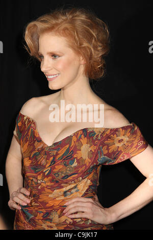 Gen 13, 2012 - Hollywood, California, Stati Uniti - Ho15470CHW .il trentasettesimo "Los Angeles Film Critics Awards .InterContinental Hotel, Century City, CA .01/13/2012.JESSICA CHASTAIN . 2011(Immagine di credito: Â© Clinton Wallace/Globe foto/ZUMAPRESS.com) Foto Stock