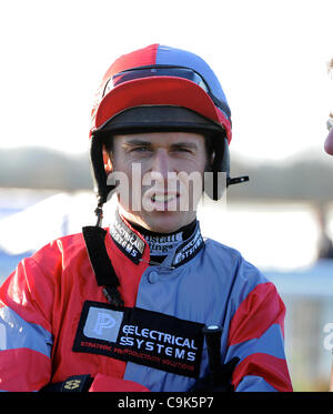 PADDY BRENNAN JOCKEY WARWICK RACECOURSE WARWICK INGHILTERRA 14 Gennaio 2012 Foto Stock