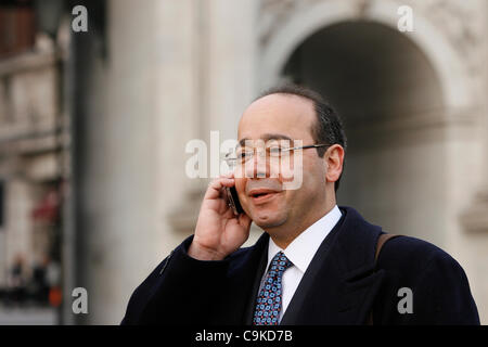 Emittente egiziana e giornalista Abdel-Latif Menawy Foto Stock