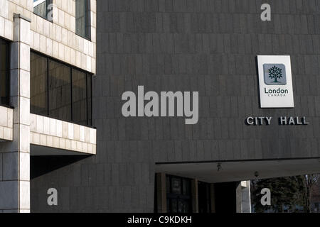 London Ontario, Canada - 16 gennaio 2012. Immagini di City Hall di Londra Ontario Canada che è stato costruito negli anni settanta. Foto Stock