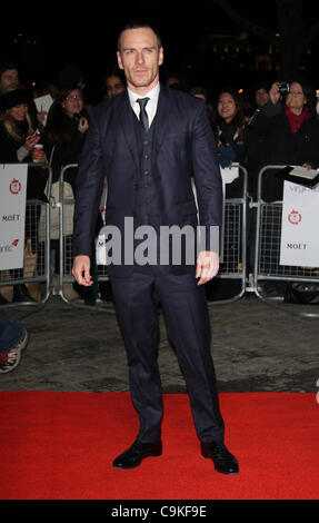 Londra, UK, 19/01/2012 Michael Fassbender arriva per il London Film Critics Circle Awards tenutosi presso il BFI a Londra. (Credito immagine: premere2000/Alamy Live News ) Foto Stock