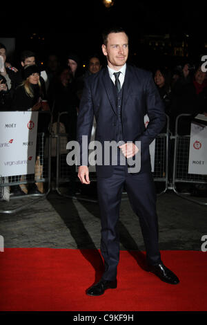 Londra, UK, 19/01/2012 Michael Fassbender arriva per il London Film Critics Circle Awards tenutosi presso il BFI a Londra. (Credito immagine: premere2000/Alamy Live News ) Foto Stock