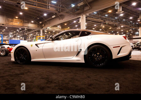 Il 25 gennaio, 2012 - Houston, Texas, Stati Uniti - 2012 Ferrari 599 GTO è sul display durante la Houston Auto Show di Reliant Center a Houston, TX. (Credito Immagine: © Juan DeLeon/Southcreek/ZUMAPRESS.com) Foto Stock