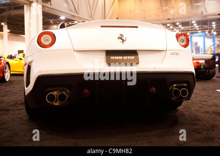 Il 25 gennaio, 2012 - Houston, Texas, Stati Uniti - 2012 Ferrari 599 GTO è sul display durante la Houston Auto Show di Reliant Center a Houston, TX. (Credito Immagine: © Juan DeLeon/Southcreek/ZUMAPRESS.com) Foto Stock