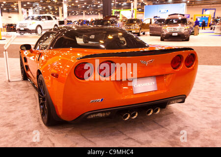 Il 25 gennaio, 2012 - Houston, Texas, Stati Uniti - 2012 Chevrolet Corvette ZR1 è sul display durante la Houston Auto Show di Reliant Center a Houston, TX. (Credito Immagine: © Juan DeLeon/Southcreek/ZUMAPRESS.com) Foto Stock