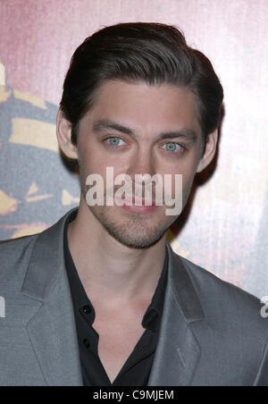 TOM PAYNE FORTUNA. Serie HBO PREMIERE HOLLYWOOD Los Angeles California USA 25 Gennaio 2012 Foto Stock