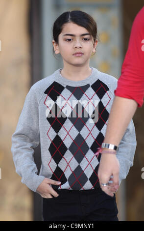 BLANKET JACKSON Michael Jackson mano e cerimonia di impronta HOLLYWOOD Los Angeles California USA 26 Gennaio 2012 Foto Stock