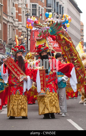 Il 29 gennaio 2012. London, Regno Unito - Il decimo anniversario del Capodanno cinese in Trafalgar Square, la più grande festa al di fuori della Cina. Foto Stock