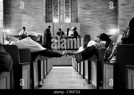 Feb 23, 2008 - Chicago, Illinois, Stati Uniti d'America - Beth Shalom B'nai Zaken etiope Congregazione Ebraica in Chicago's Marquette Park quartiere estremo lato sud-ovest è la sola Congregazione Ebraica nel quartiere, considerando che molti dei templi ebraica sono sulla città e sul suo estremo lato nord e nord subu Foto Stock