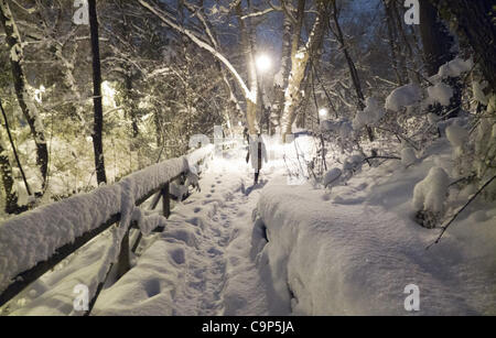 Febbraio 5, 2012 - insolitamente forte nevicata in Italia centrale, Imola, Italia. (Foto di Enrico Calderoni/AFLO [0391] Foto Stock