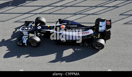Pastor Maldonado (VEN), Williams bei den ersten Formel 1 Testfahrten der Saison 2012 a Jerez, Spanien | Pastor Maldonado (VEN), Williams durante un test di Formula Uno di Jerez, in Spagna Foto Stock