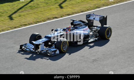 Pastor Maldonado (VEN), Williams bei den ersten Formel 1 Testfahrten der Saison 2012 a Jerez, Spanien | Pastor Maldonado (VEN), Williams durante un test di Formula Uno di Jerez, in Spagna Foto Stock