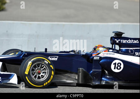 Pastor Maldonado (VEN), Williams bei den ersten Formel 1 Testfahrten der Saison 2012 a Jerez, Spanien | Pastor Maldonado (VEN), Williams durante un test di Formula Uno di Jerez, in Spagna Foto Stock