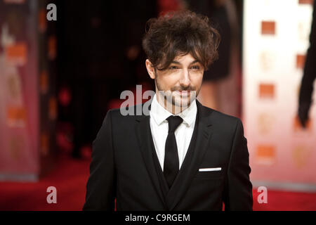 Londra, UK, 12/02/2012. Attore Alex Zane, arrivando al 2012 BAFTAs Foto Stock