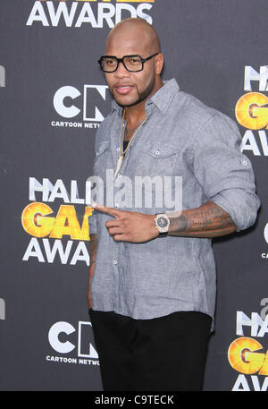 FLO RIDA CARTOON NETWORK HOST 2ND annuale HALL OF GAME AWARDS SANTA MONICA LOS ANGELES CALIFORNIA USA 18 febbraio 2012 Foto Stock