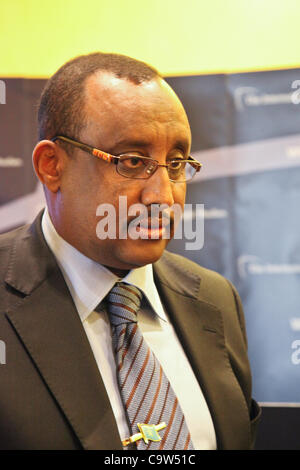 Il Primo Ministro del Governo Federale Transitorio della Somalia, il dottor Abdiweli Mohamed Ali, davanti a un discorso all'Istituto Internazionale di Studi strategici di Londra il 22 febbraio 2012. Egli è a Londra per partecipare al Regno Unito sponsorizzato conferenza di Londra sulla Somalia che avrà il compito di elaborare w Foto Stock