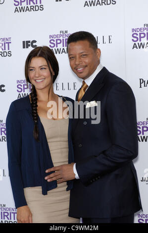 Febbraio 25, 2012 - Hollywood, California, Stati Uniti - Terrence Howard durante il film del 2012 lo spirito indipendente Awards tenutosi sulla spiaggia di Santa Monica, in California, il 25 febbraio 2012.(Immagine di credito: Â© Michael Germana Globo/foto/ZUMAPRESS.com) Foto Stock