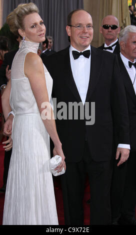 CHARLENE WHITTSTOCK & ALBERT II IL 84TH ACADEMY AWARDS gli arrivi a Los Angeles California USA 26 febbraio 2012 Foto Stock