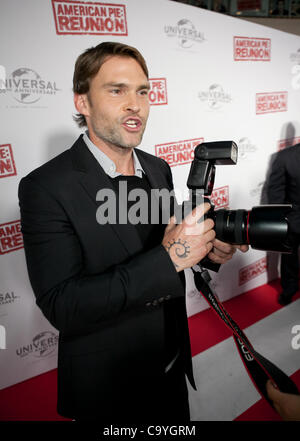 Il Seann William Scott presso l'Australian premiere di American Pie : Reunion, Melbourne, 7 marzo 2012. Foto Stock