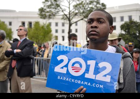09 mar 2012. I manifestanti per il voto e diritti di immigrazione rally dopo Selma a Montgomery marzo. ©Ann poco Foto Stock