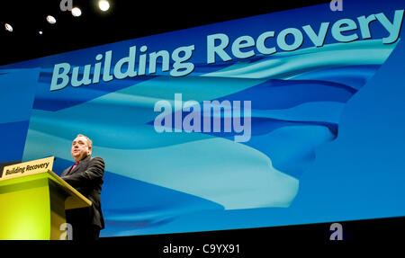 Glasgow, Regno Unito. 10 mar 2012. Alex Salmond, Scottish Primo ministro rivolge la SNP conferenza di primavera, che ha avuto luogo a Glasgow il SECC. Immagine: Wullie Marr/ Alamy Foto Stock