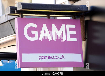 Rivenditore di gioco video gioco di società SCARBOROUGH HIGH STREET SCARBOROUGH INGHILTERRA 12 Marzo 2012 Foto Stock