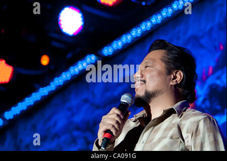 LINCOLN, CA - 9 Marzo: Rex Navarrete esegue al Thunder Valley Casino Resort a Lincoln, la California il 9 marzo 2012 Foto Stock