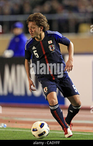 Yusuke Higa (JPN), 14 marzo 2012 - Calcio : 2012 Olimpiadi di Londra qualificatori asiatici Final Round Group C match tra U-23 Giappone 2-0 U-23 Bahrain al National Stadium di Tokyo, Giappone. (Foto di Katsuro Okazawa/AFLO) Foto Stock