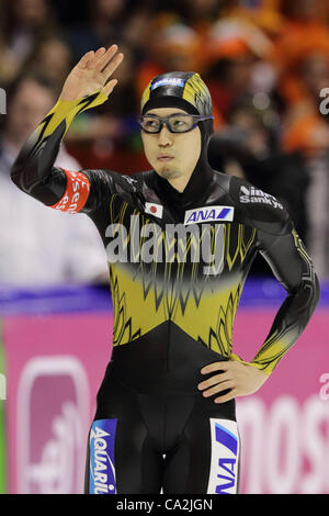 Joji Kato (JPN), 25 marzo - pattinaggio di velocità : Joji Kato del Giappone in azione durante la mens 500m nel mondo singole distanze campionati a Thialf Stadion, Heerenveen, Paesi Bassi. (Foto di AFLO) [2268] Foto Stock