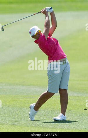 Karen Stupples della Gran Bretagna in azione durante il primo turno della Kraft Nabisco Championship tenutosi Westin Mission Hills Country Club in Rancho Mirage, California Foto Stock