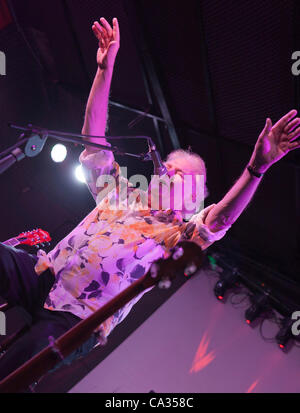 Roma, Italia, giovedì, 29 marzo 2012. Settanta folk rock gruppo Strawbs giocare un concerto acustico a Roma. Il loro unico concerto a Roma dal 1973. Nella foto, cantante e il chitarrista Dave cugini. Foto Stock