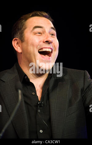 Il 31 maggio 2012. Il Telegraph Hay Festival. Attore comico e autore David Walliams parlando a Hay Festival. Hay-on-Wye, Powys, Wales, Regno Unito Foto Stock