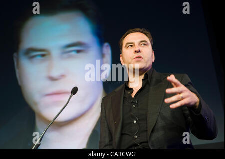 Il 31 maggio 2012. Il Telegraph Hay Festival. Attore comico e autore David Walliams parlando a Hay Festival. Hay-on-Wye, Powys, Wales, Regno Unito Foto Stock