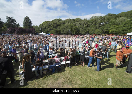 26 maggio 2012 - Aptos, CA, Stati Uniti d'America - folla al ventesimo annuale di Santa Cruz Blues Festival. (Credito Immagine: © Jerome Brunet/ZUMAPRESS.com) Foto Stock