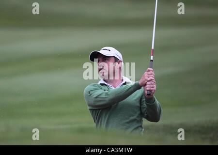 02.06.2012 Newport Wales. Paul McGinley (IRL) in azione il giorno 3 dell'ISP Handa Galles aperto da Celtic Manor. Foto Stock