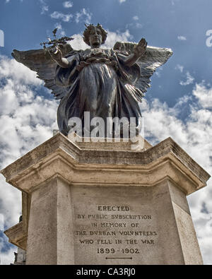 Marzo 20, 2011 - Durban, KwaZulu Natal, Sud Africa - un monumento in memoria di Durban volontari che hanno perso la vita nella guerra di Boer sorge nella città di giardini nel centro storico di Durban, KwaZulu Natal, Sud Africa. Durban, sulla costa orientale del Sud Africa, è la terza città più grande, Foto Stock