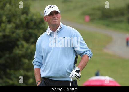 03.06.2012 Newport Wales. Thomas Bjorn (DEN) in azione il giorno finale dell'ISP Handa Galles aperto da Celtic Manor. Foto Stock