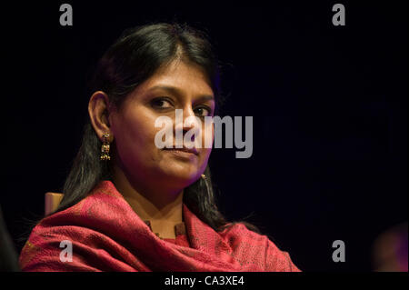 Nandita Das, Bollywood indiana attore, raffigurato all'Telegraph Hay Festival 2012, Hay-on-Wye, Powys, Wales, Regno Unito Foto Stock