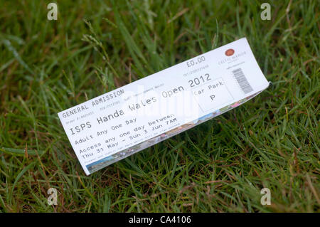 3 Giugno 2012 - Celtic Manor Resort - Newport - South Wales - REGNO UNITO : Biglietto per l'ISP Handa Galles aprire il torneo di golf al Celtic Manor Resort. Foto Stock